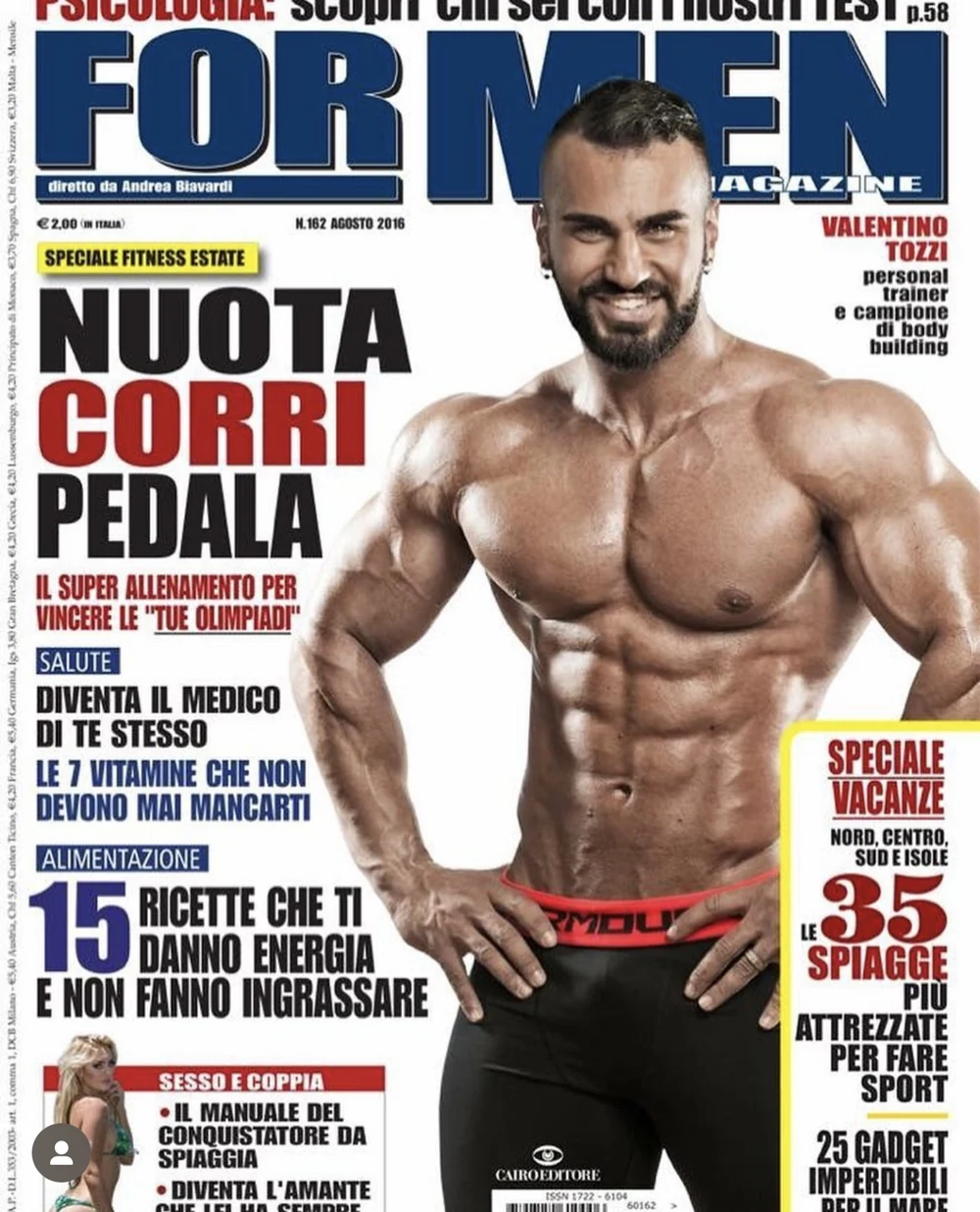 Valentino Tozzi in copertina su FOR MEN Magazine