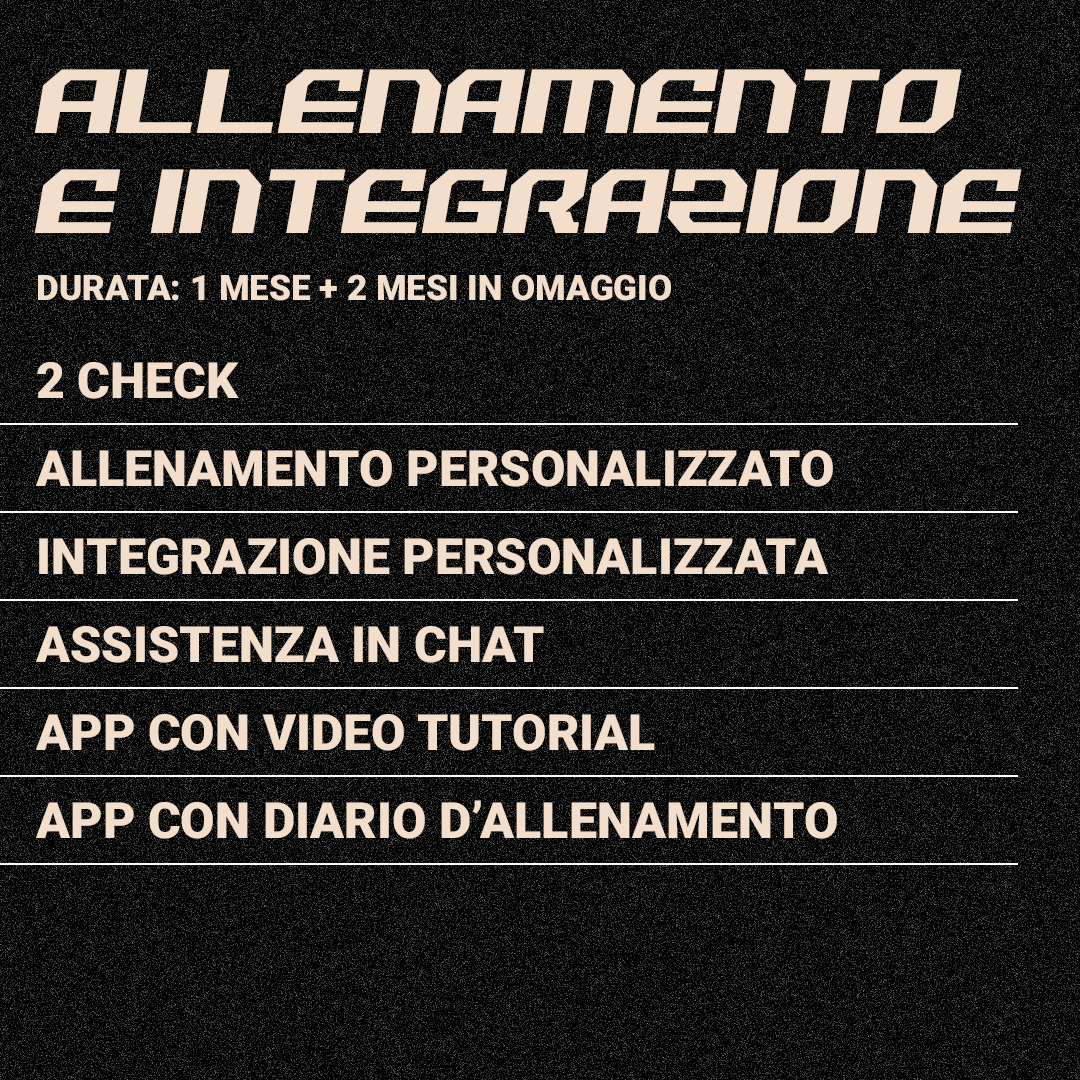 ALLENAMENTO E INTEGRAZIONE IN PROMO