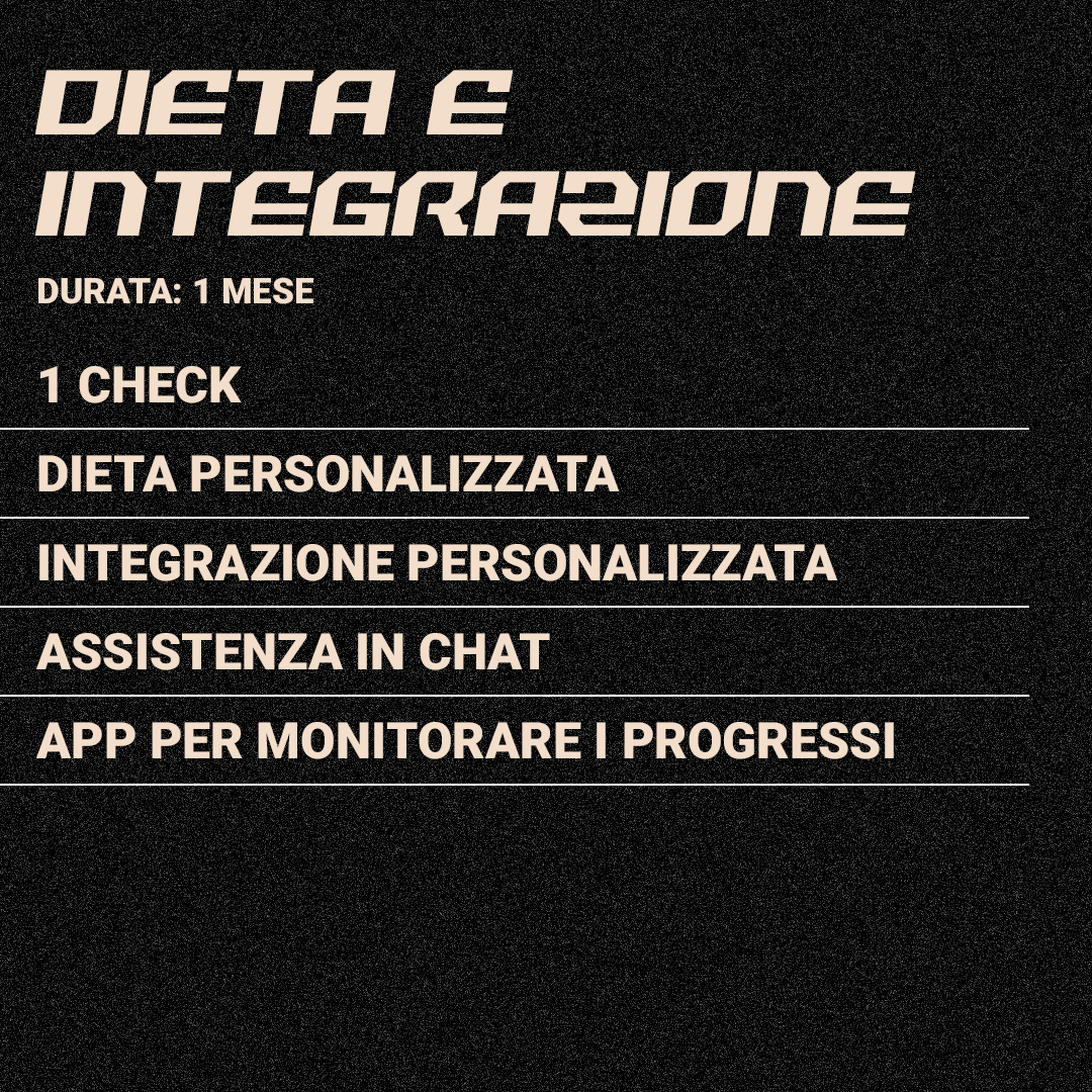 DIETA E INTEGRAZIONE